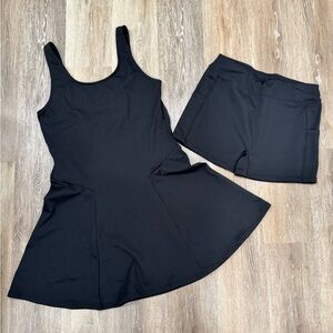 HALARA Black Dress with Biker Shorts Set • new without tags